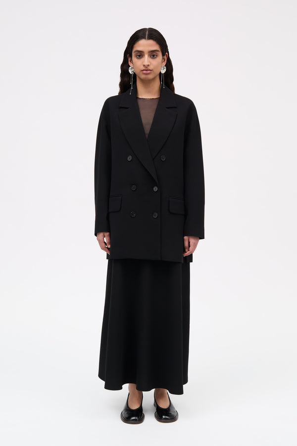 MKDT Studio Calia Crepe Georgette Coats BLACK