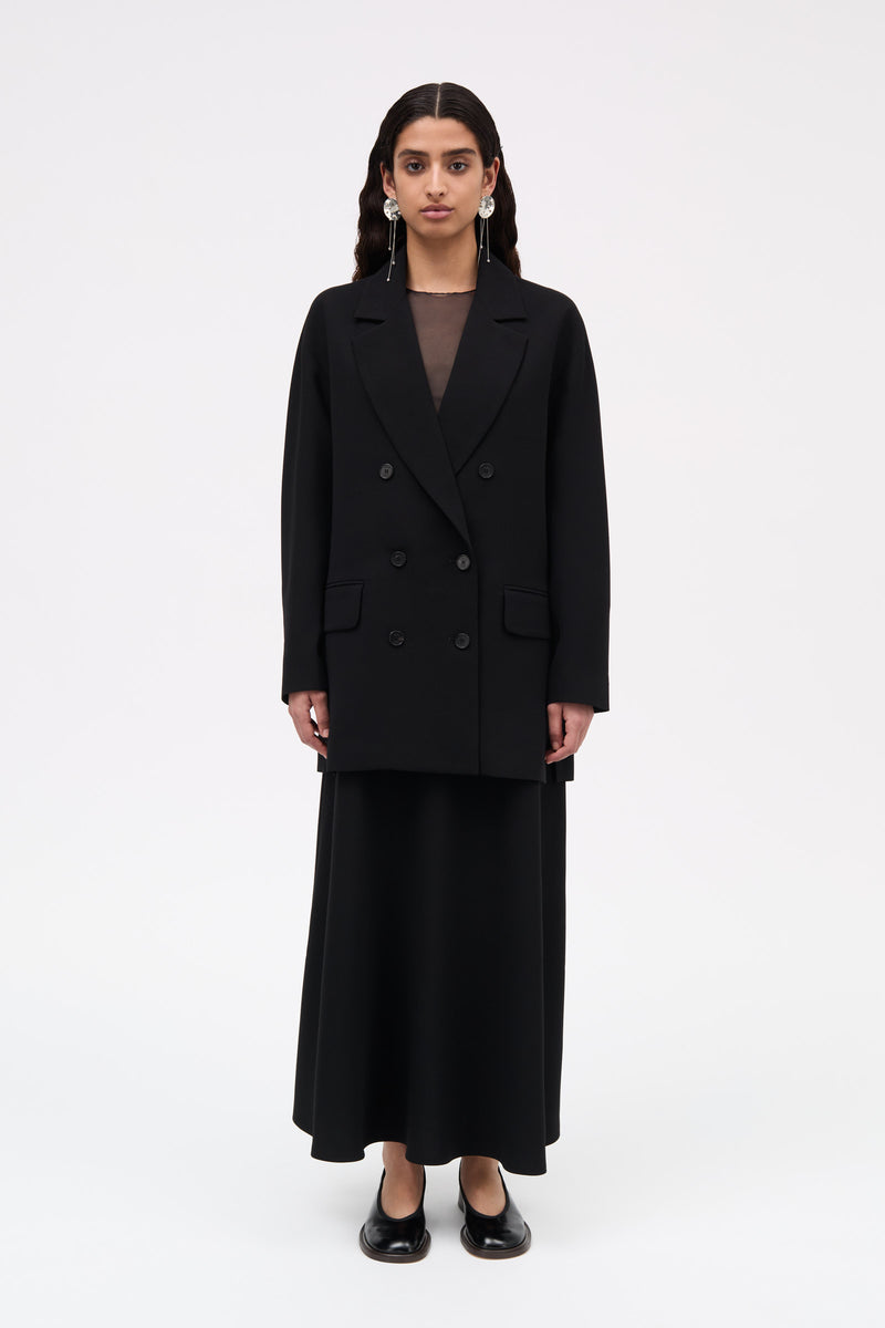 MKDT Studio Calia Crepe Georgette Coats BLACK