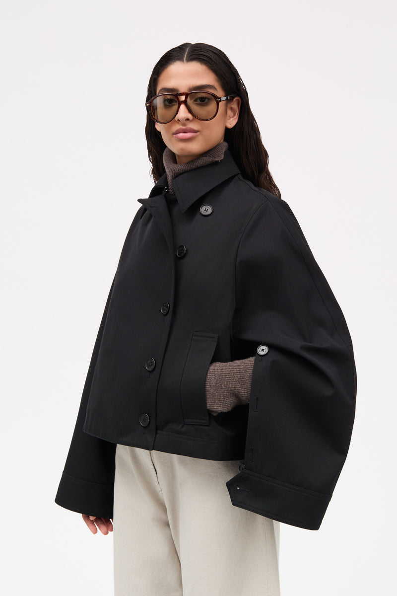 MKDT Studio Calypso Bonded Cotton Jackets BLACK