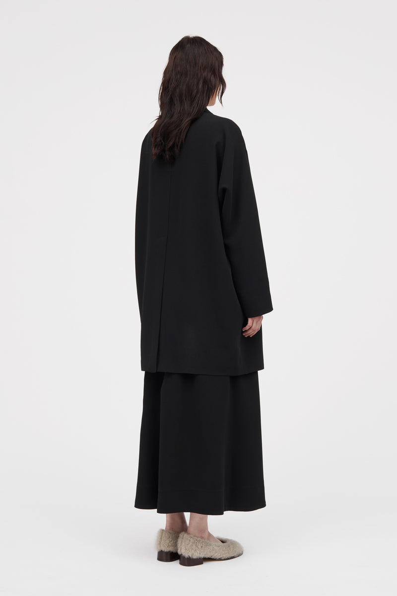 Mark Kenly Domino Tan Carli Crepe Georgette Coats BLACK