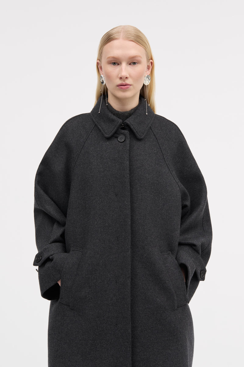 MKDT Studio Caro Two Layered Wool Coats DARK GREY