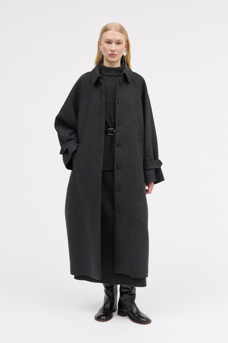 MKDT Studio Caro Two Layered Wool Coats DARK GREY