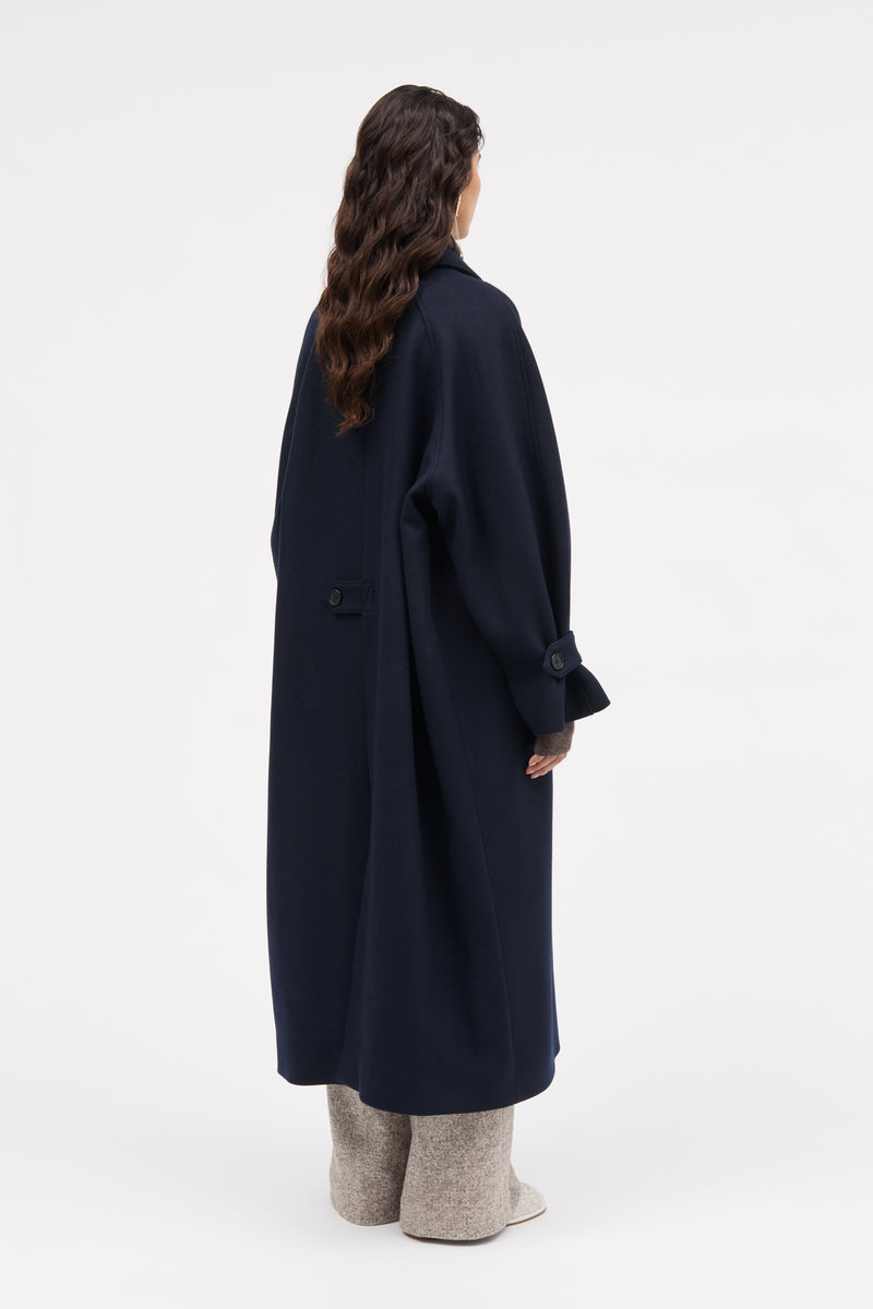 MKDT Studio Caro Two Layered Wool Coats NAVY