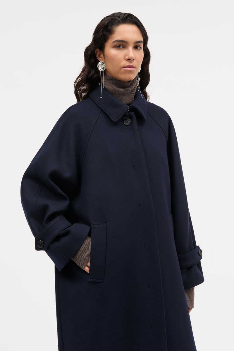 MKDT Studio Caro Two Layered Wool Coats NAVY