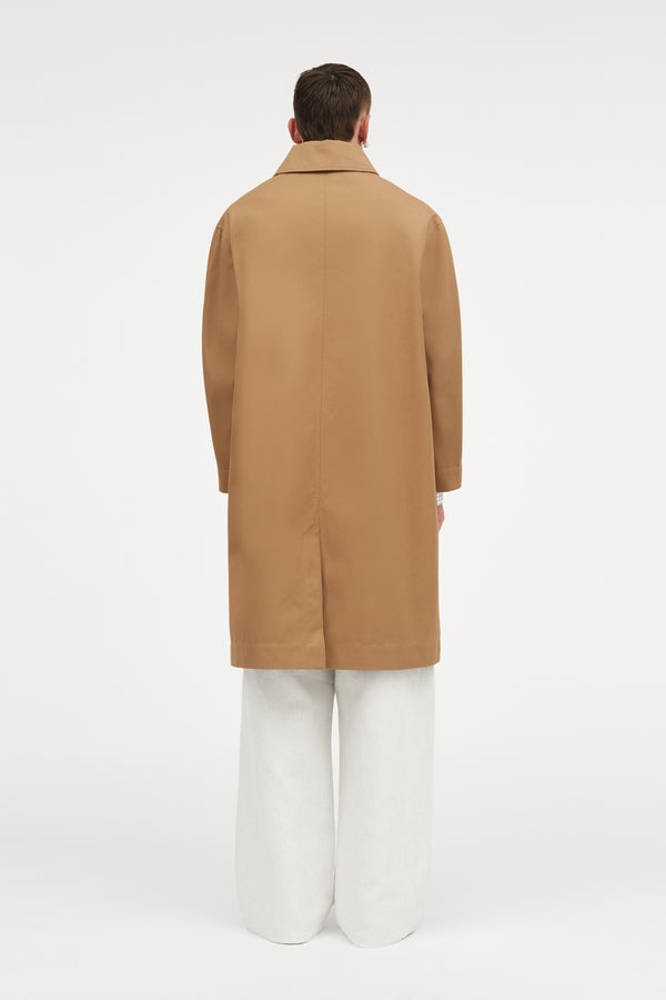 Mark Kenly Domino Tan Cedric Bonded Cotton Coats KHAKI / LIGHT GREY