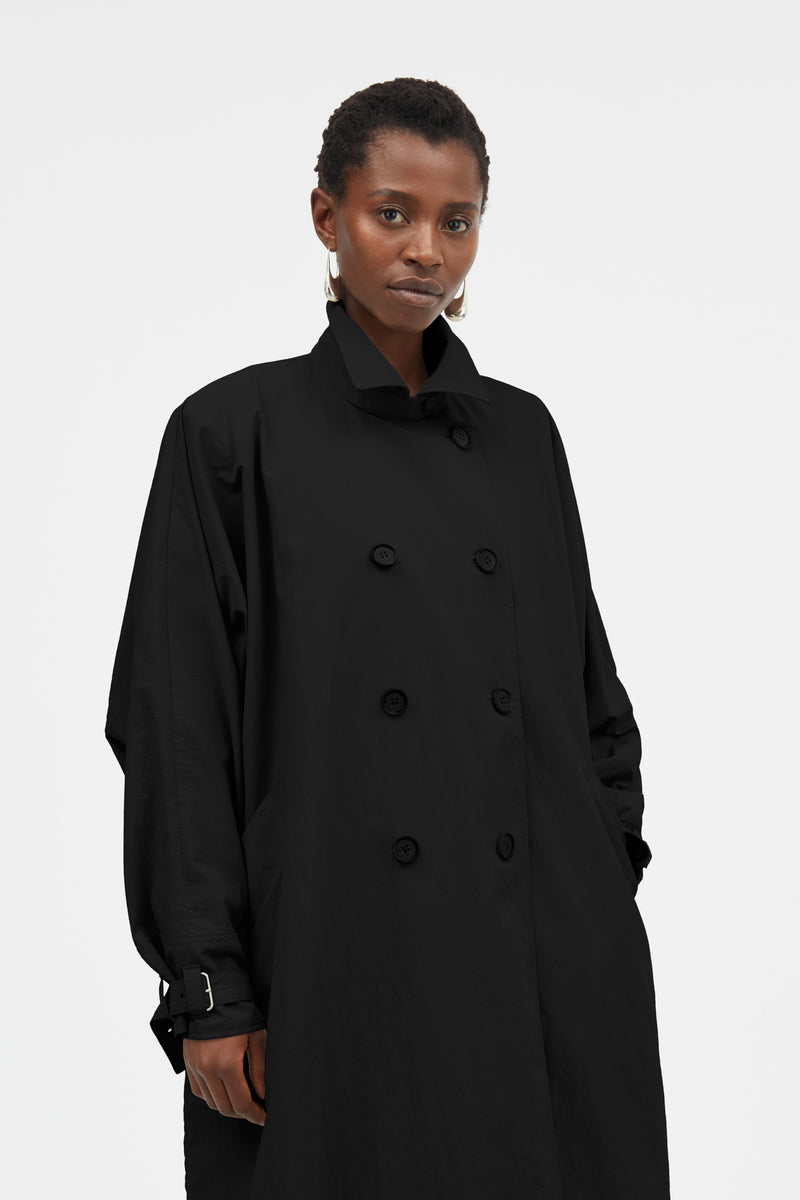 Mark Kenly Domino Tan Charlene Crisp Tech Coats BLACK