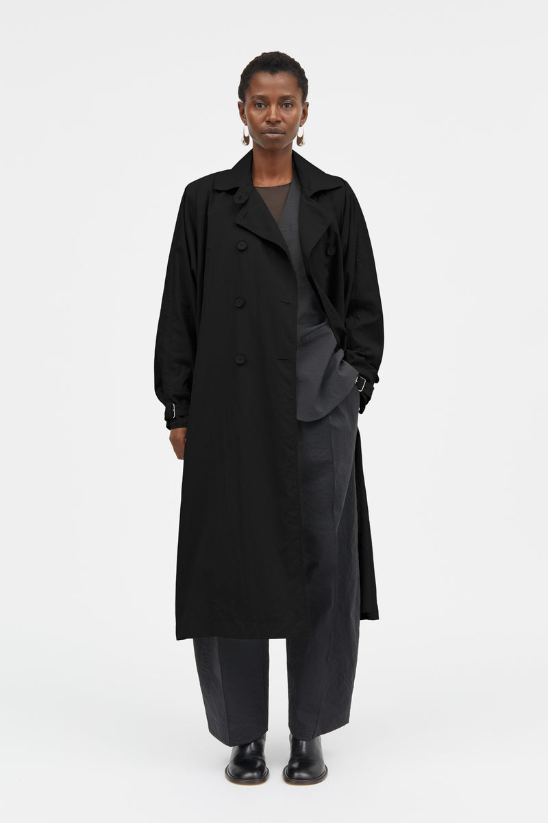 Mark Kenly Domino Tan Charlene Crisp Tech Coats BLACK