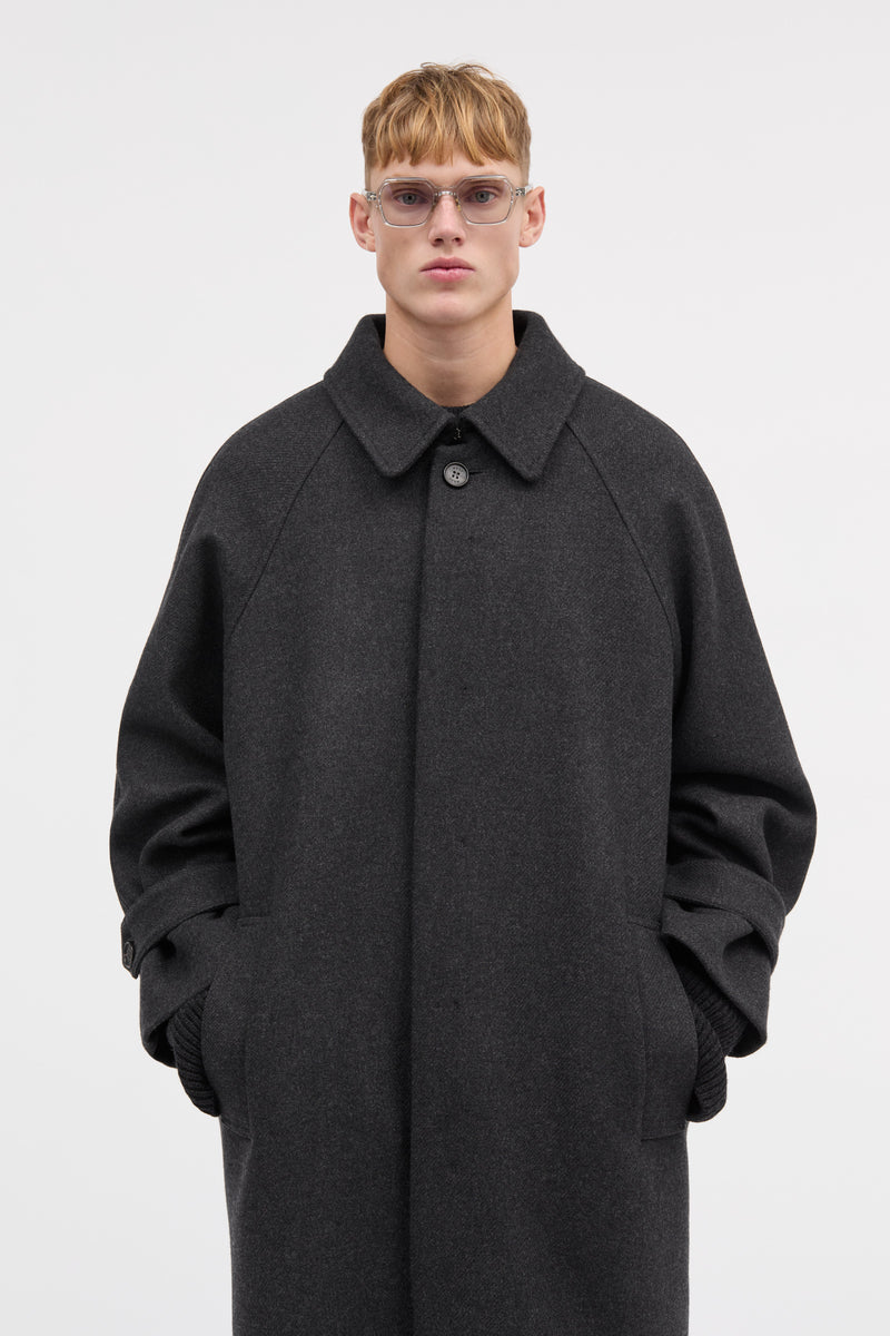 MKDT Studio Christof Two Layered Wool Coats DARK GREY