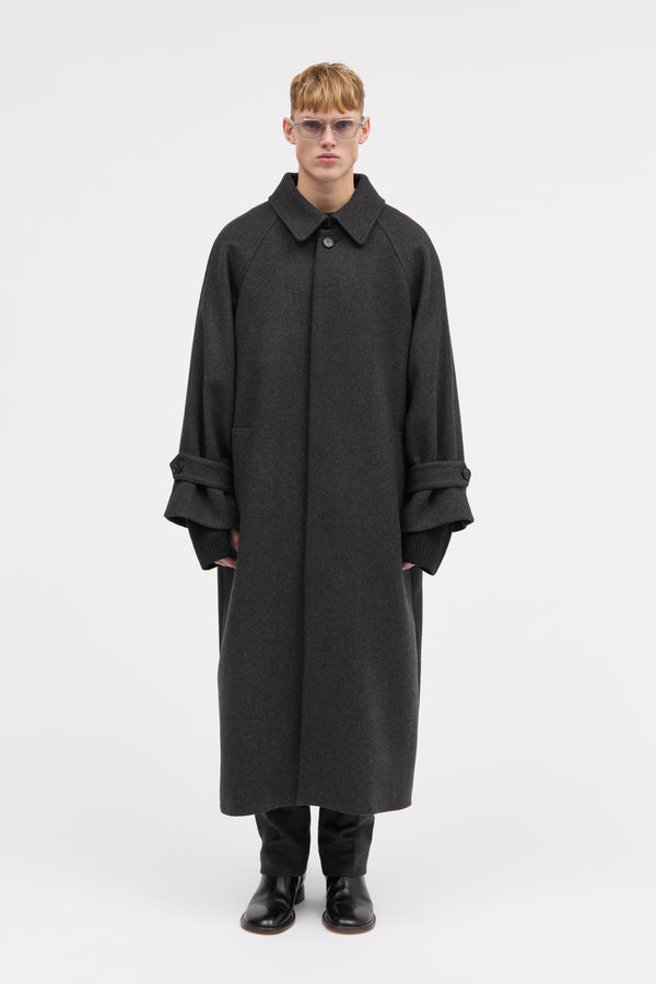 MKDT Studio Christof Two Layered Wool Coats DARK GREY
