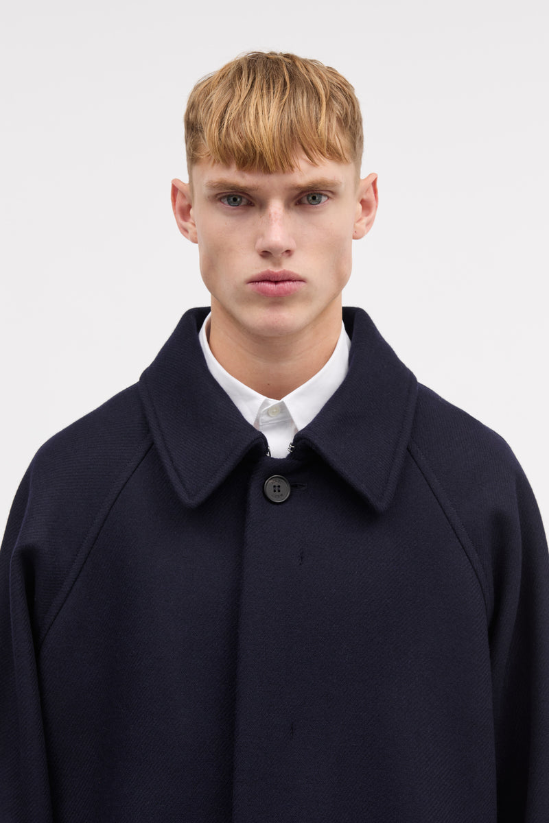 MKDT Studio Christof Two Layered Wool Coats NAVY