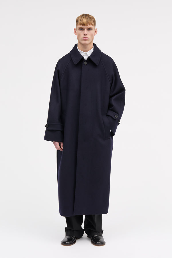 MKDT Studio Christof Two Layered Wool Coats NAVY
