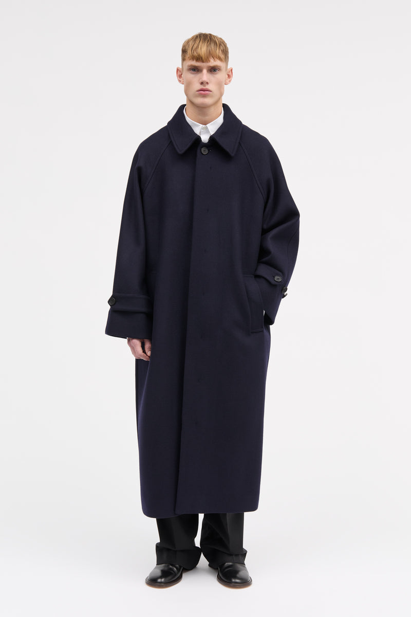 MKDT Studio Christof Two Layered Wool Coats NAVY