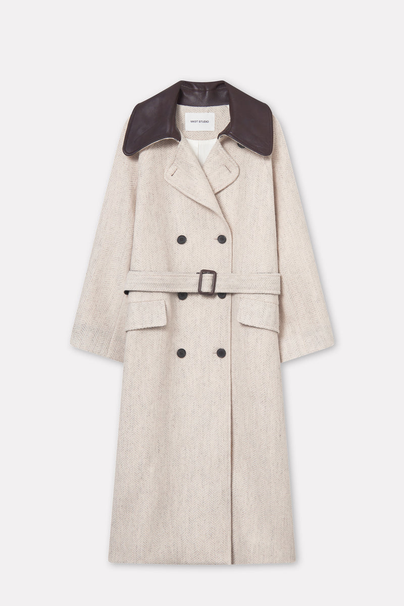 MKDT Studio Cibel Wool Herringbone Coats OAT