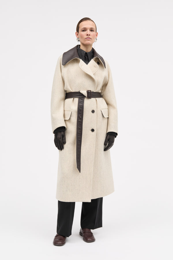 MKDT Studio Cibel Wool Herringbone Coats OAT