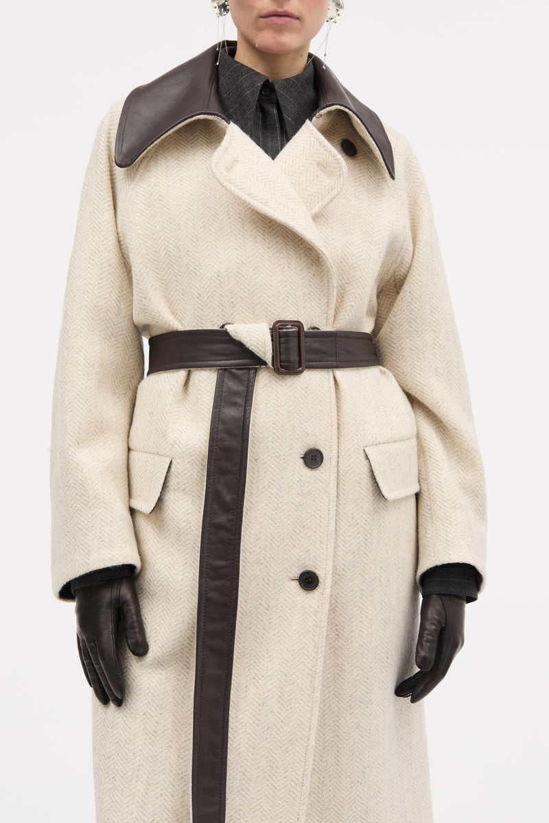 MKDT Studio Cibel Wool Herringbone Coats OAT