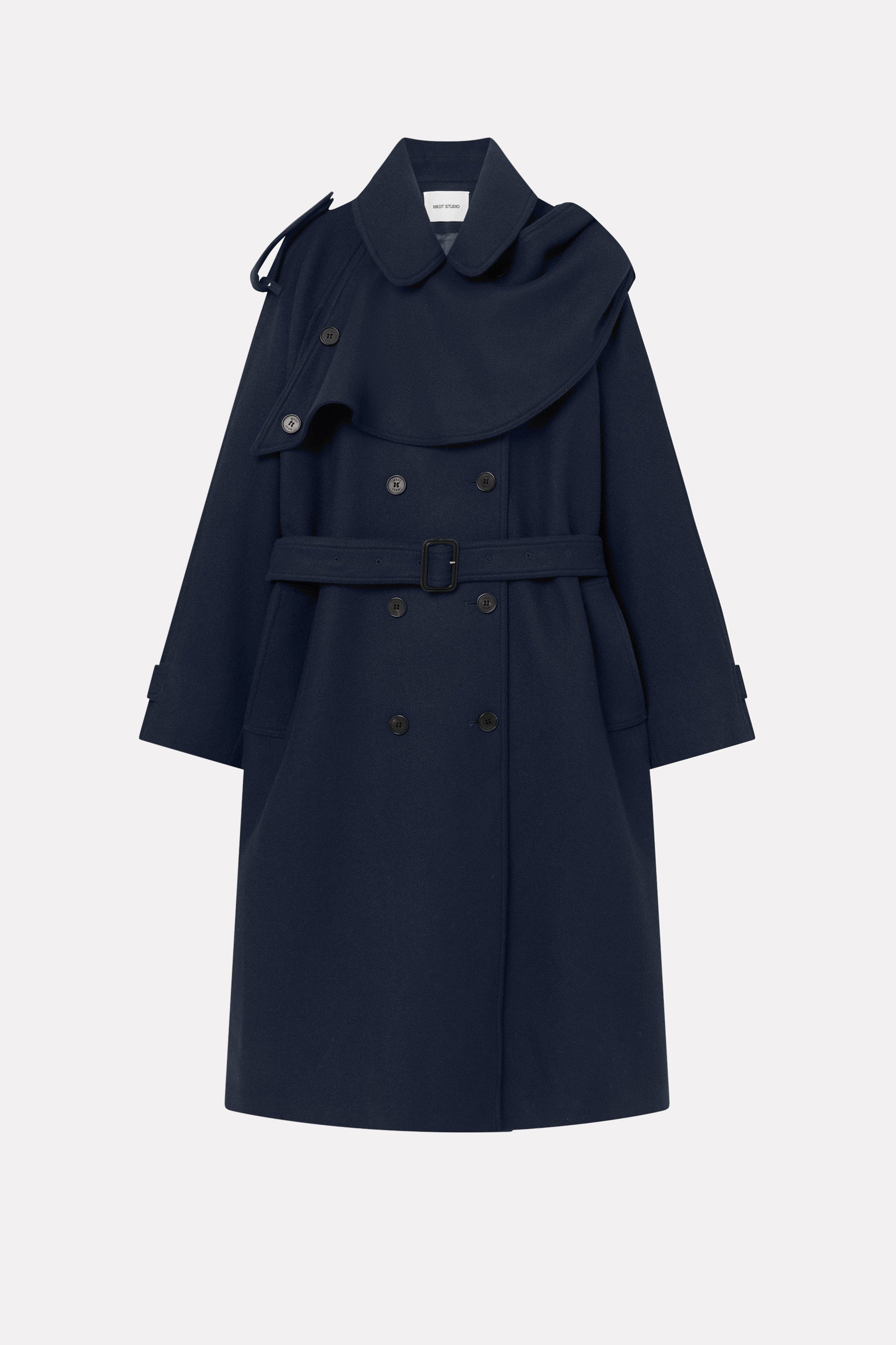 MKDT Studio Cicely Two-Layered Coat Coats DARK NAVY