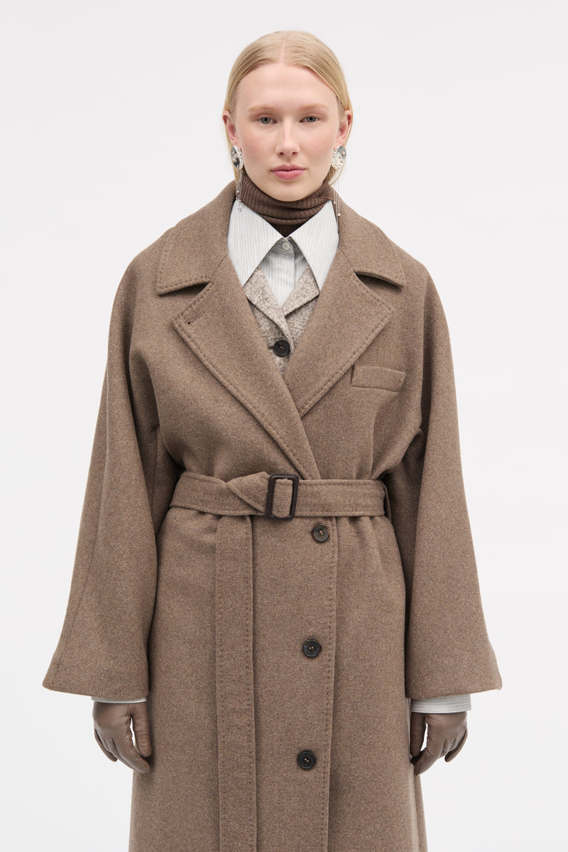 MKDT Studio Clancy Wool Blend Coats TAUPE