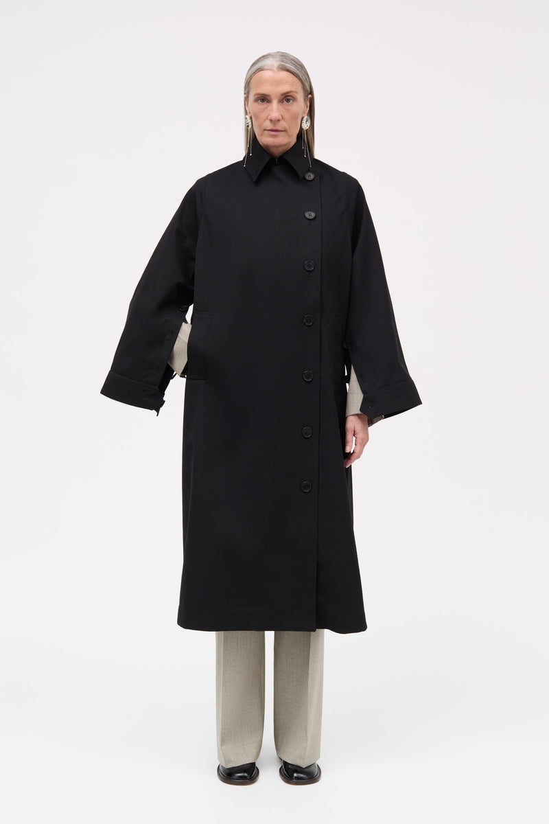 MKDT Studio Coraline Bonded Cotton Coats BLACK