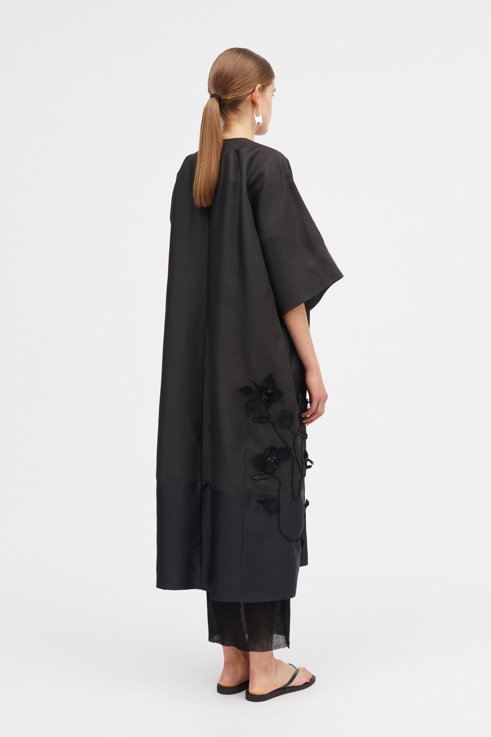 Mark Kenly Domino Tan Cova-atelier Silk Wool Twill Coats BLACK