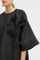 Mark Kenly Domino Tan Cova-atelier Silk Wool Twill Coats BLACK