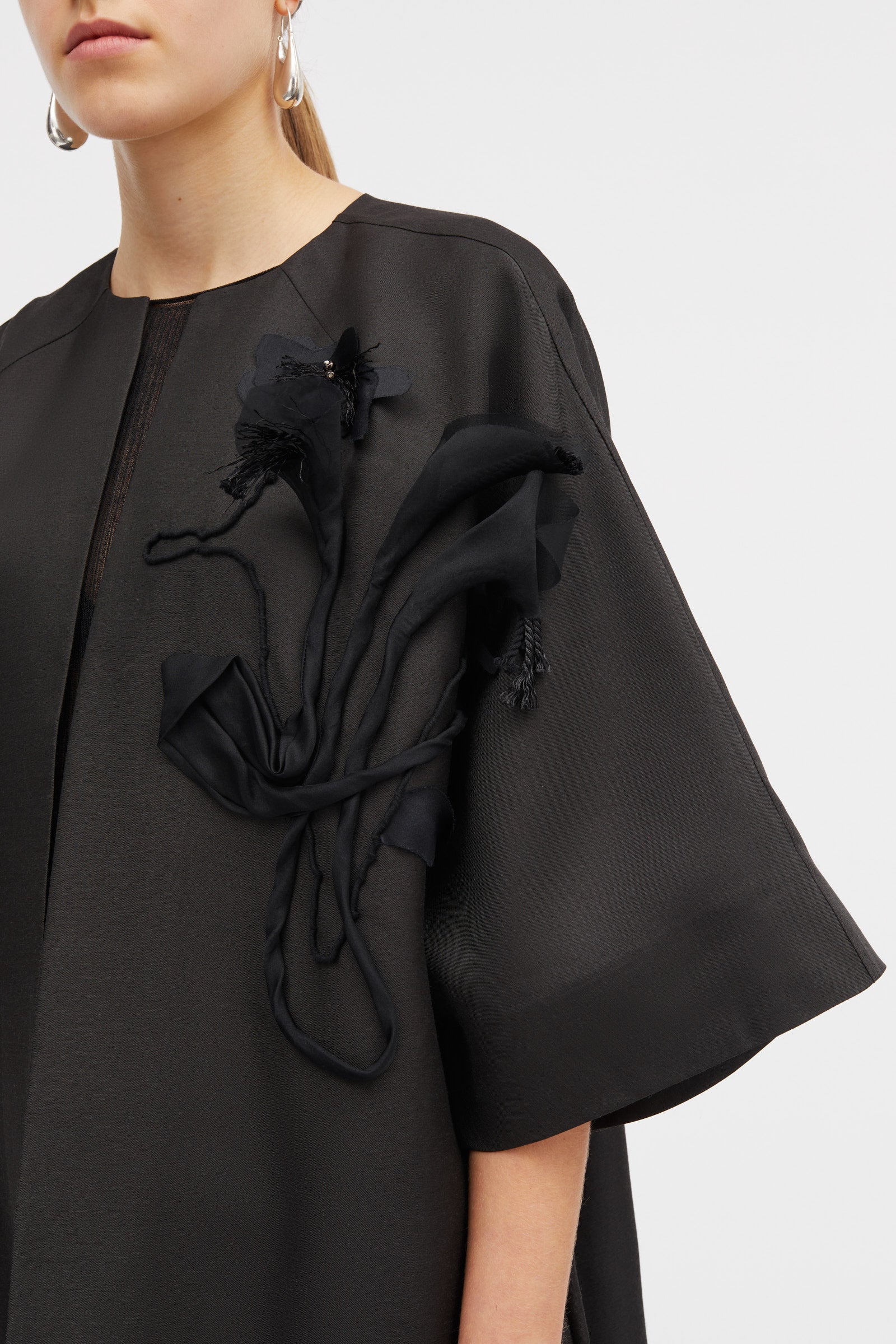 Mark Kenly Domino Tan Cova-atelier Silk Wool Twill Coats BLACK