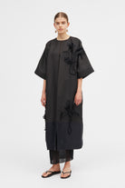 Mark Kenly Domino Tan Cova-atelier Silk Wool Twill Coats BLACK