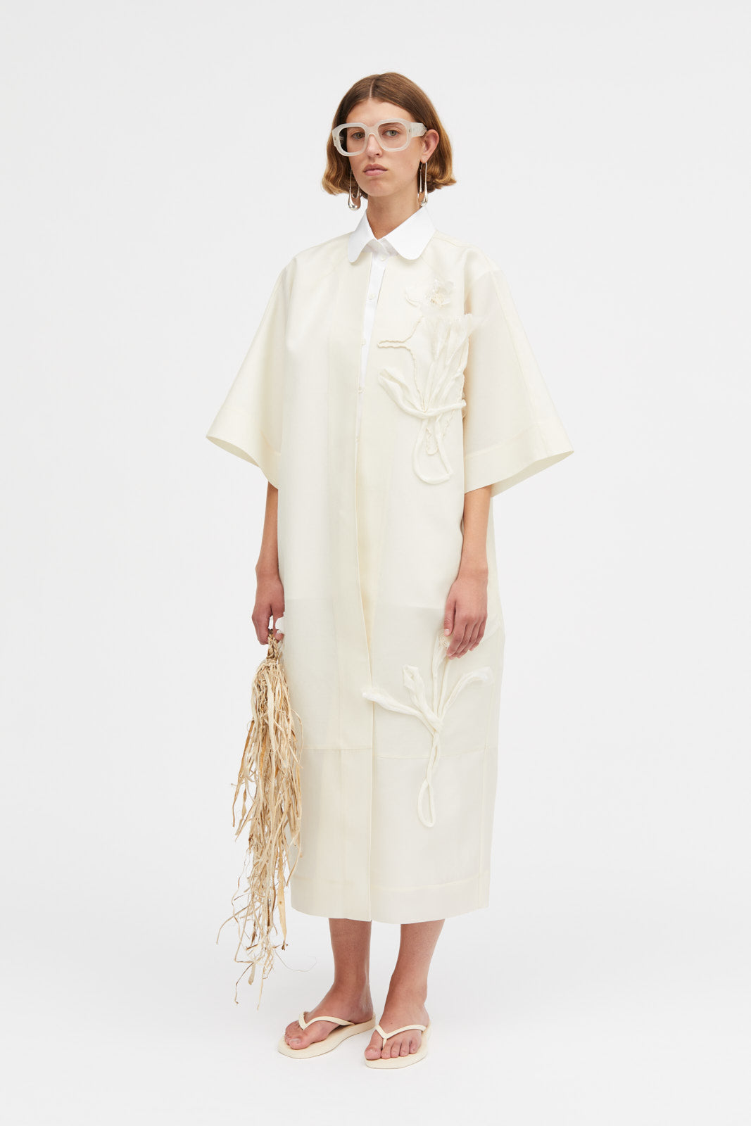 Mark Kenly Domino Tan Cova-atelier Silk Wool Twill Coats IVORY