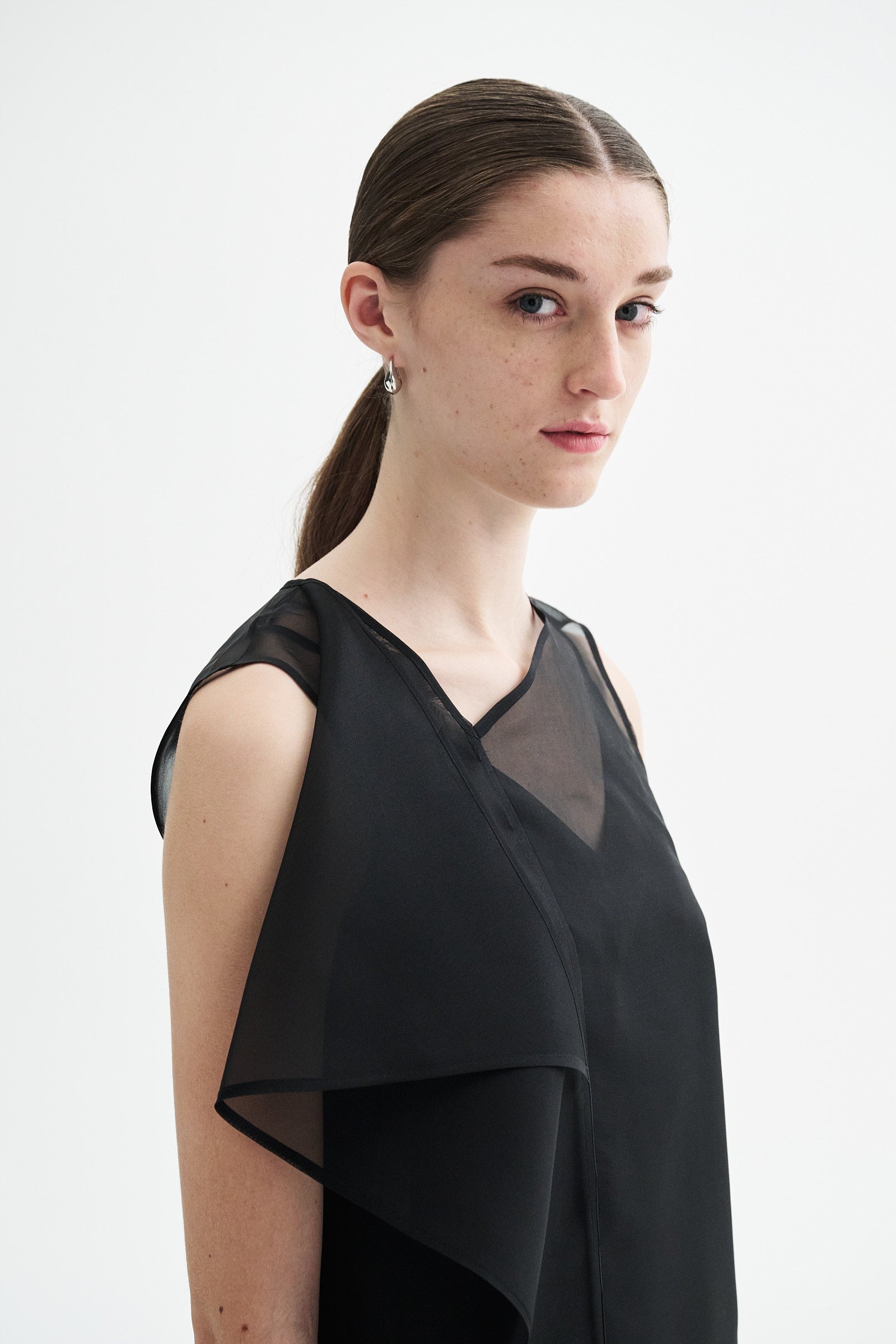 MKDT Studio DASHIKO SILK ORGANZA Dresses BLACK QUARTZ