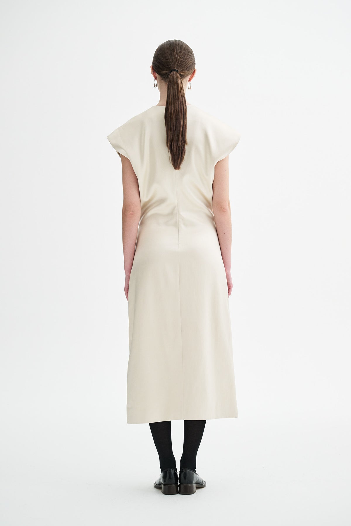 MKDT Studio DREMA-ATELIER SHINY COTTON MIX Dresses METALIC CREAM