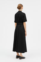 Mark Kenly Domino Tan Damy Sheer Cotton Dresses BLACK