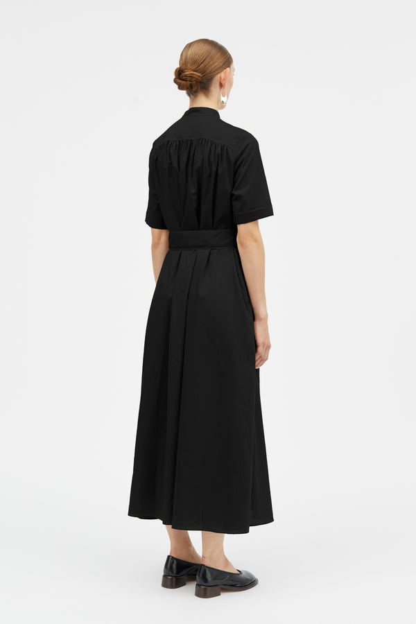 Mark Kenly Domino Tan Damy Sheer Cotton Dresses BLACK