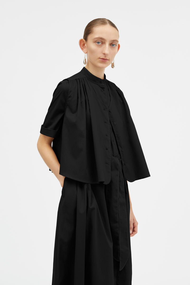 Mark Kenly Domino Tan Damy Sheer Cotton Dresses BLACK