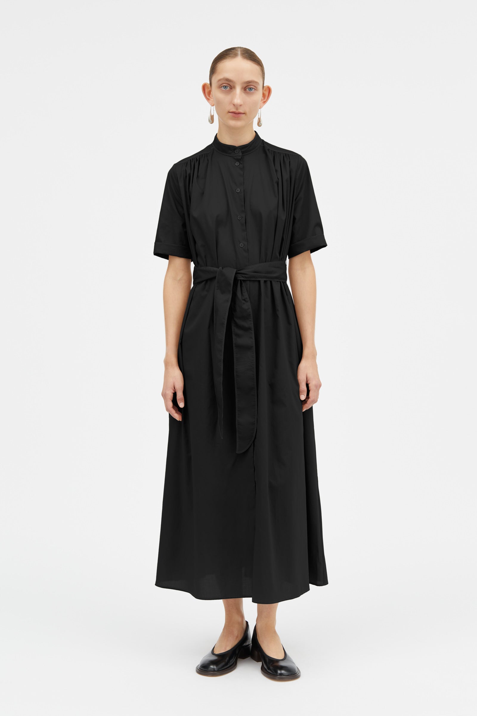 Mark Kenly Domino Tan Damy Sheer Cotton Dresses BLACK