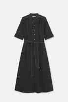 Mark Kenly Domino Tan Damy Sheer Cotton Dresses BLACK