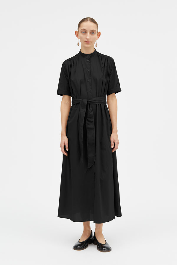 Mark Kenly Domino Tan Damy Sheer Cotton Dresses BLACK