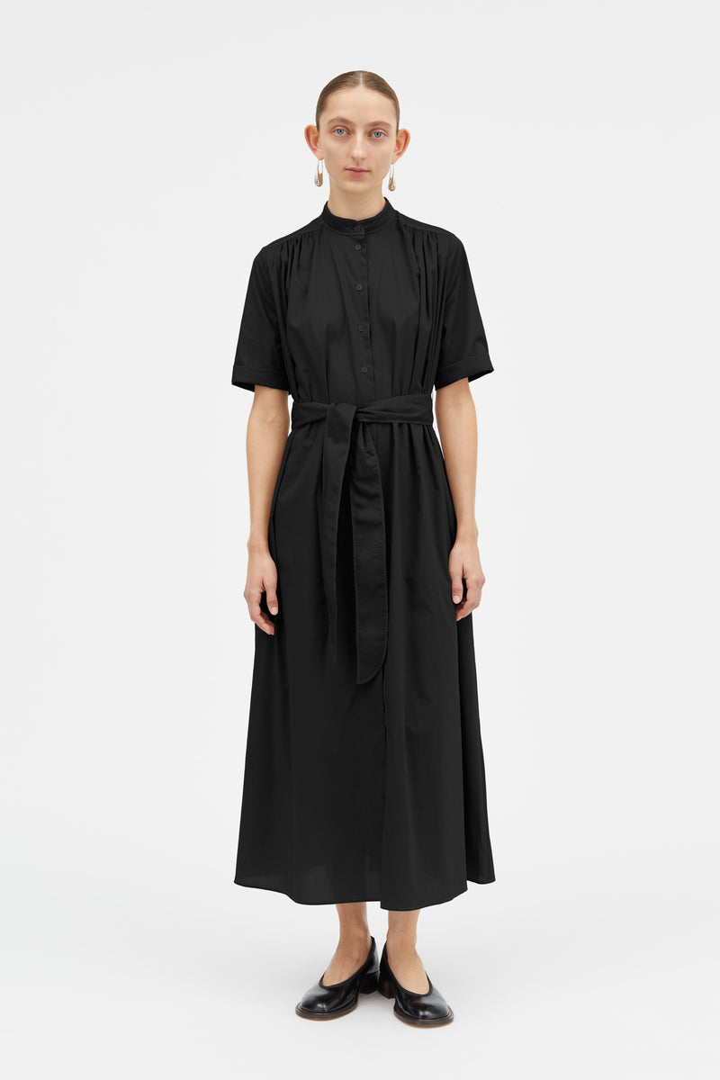 Mark Kenly Domino Tan Damy Sheer Cotton Dresses BLACK
