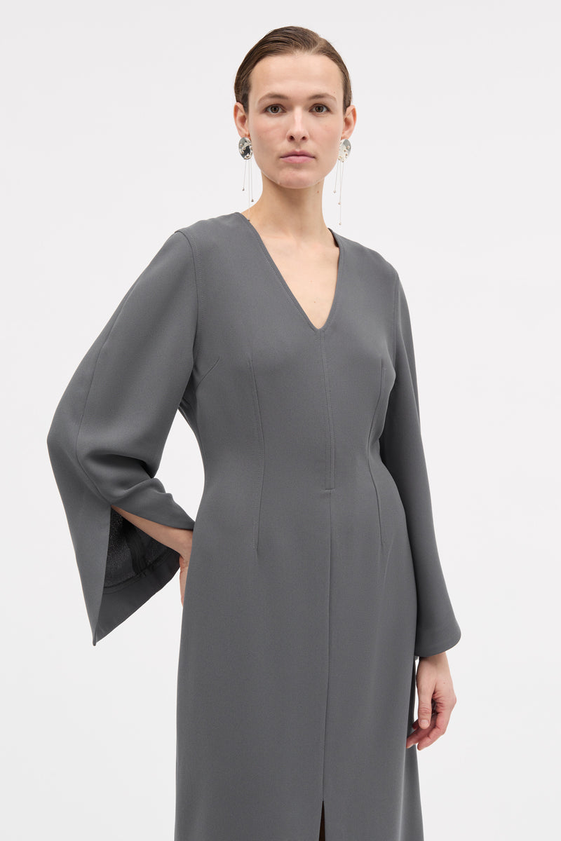 MKDT Studio Devon Crepe Georgette Dresses ANTHRACIT