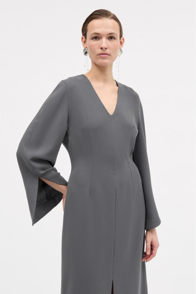 MKDT Studio Devon Crepe Georgette Dresses ANTHRACIT
