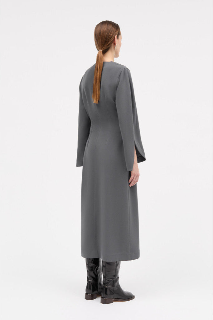 MKDT Studio Devon Crepe Georgette Dresses ANTHRACIT