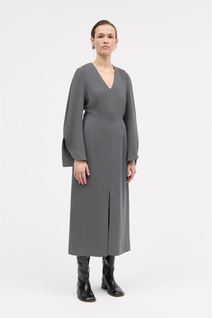 MKDT Studio Devon Crepe Georgette Dresses ANTHRACIT
