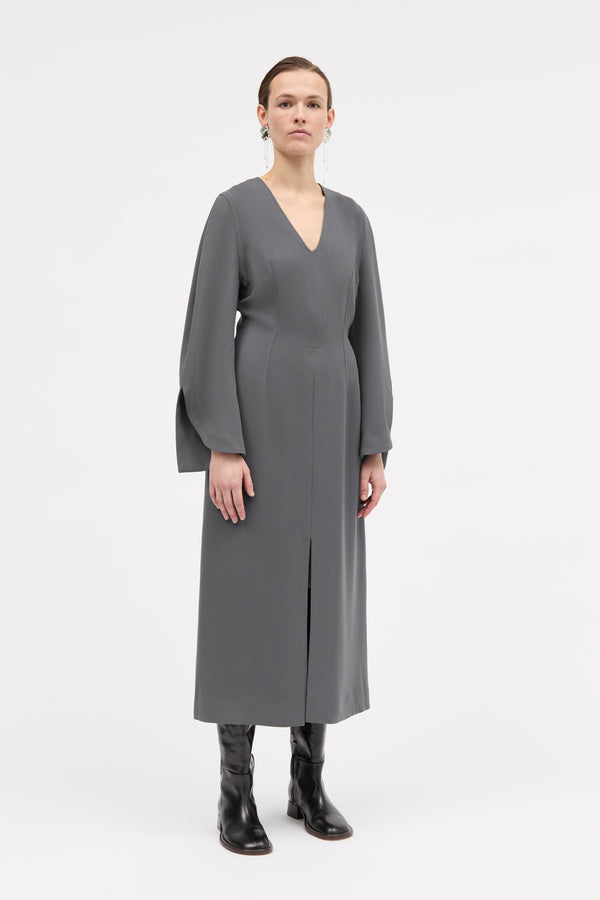 MKDT Studio Devon Crepe Georgette Dresses ANTHRACIT