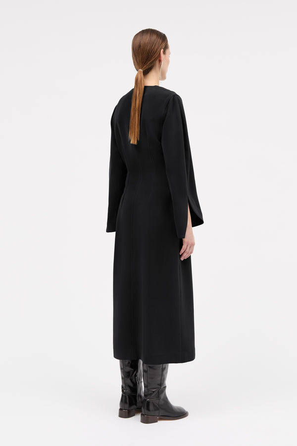 MKDT Studio Devon Crepe Georgette Dresses BLACK