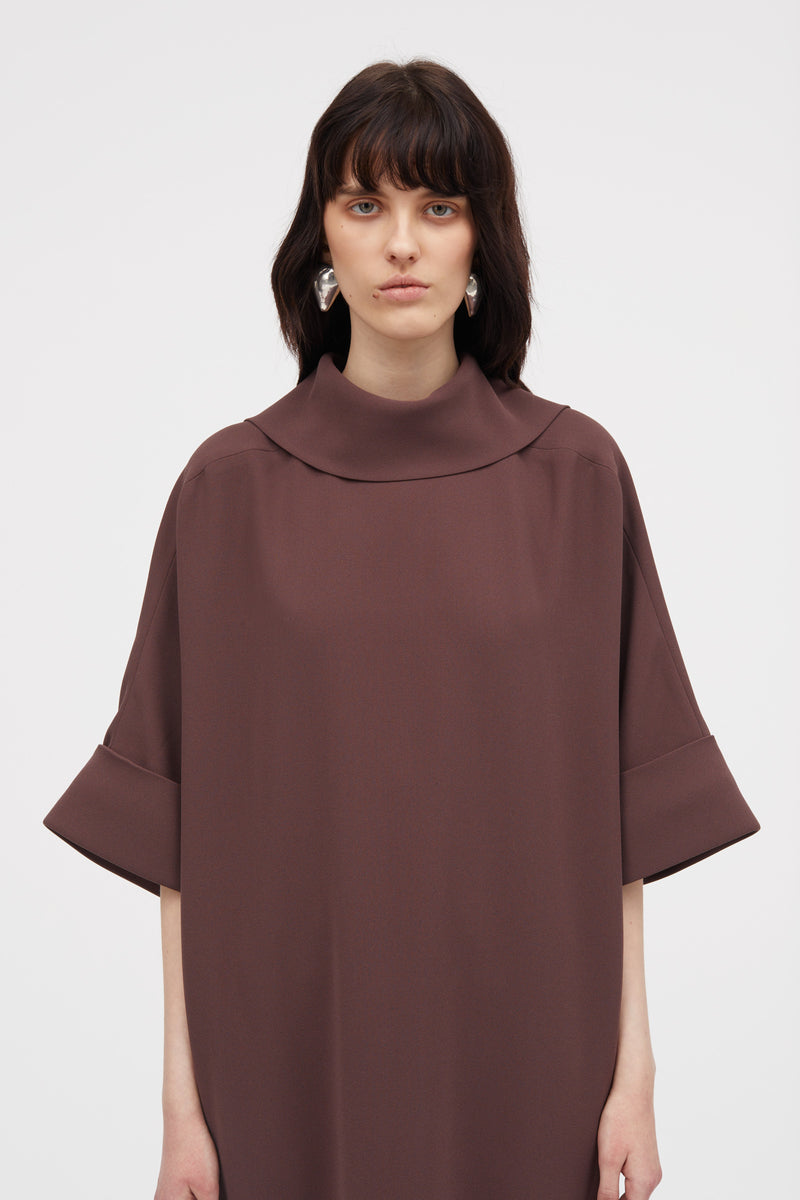 MKDT Studio Didina Crepe Georgette Dresses BURGUNDY