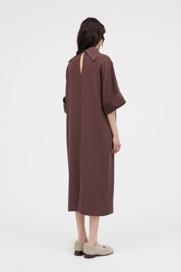 MKDT Studio Didina Crepe Georgette Dresses BURGUNDY