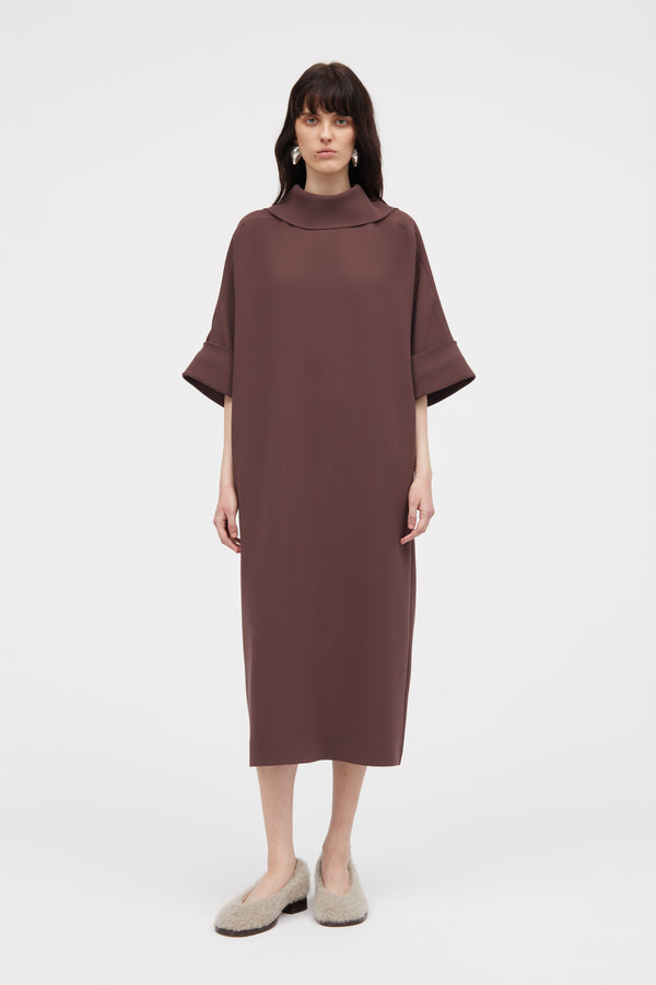MKDT Studio Didina Crepe Georgette Dresses BURGUNDY
