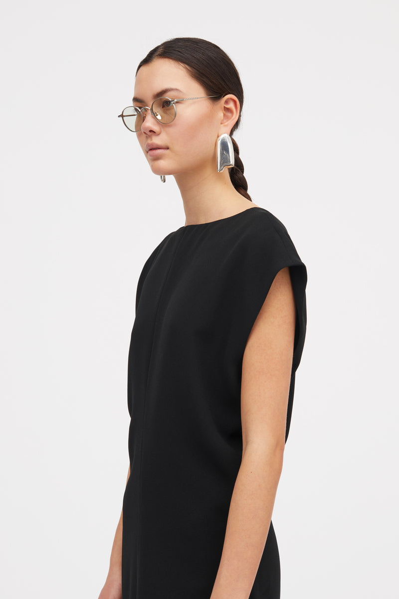 MKDT Studio Diya Crepe Georgette Dresses BLACK