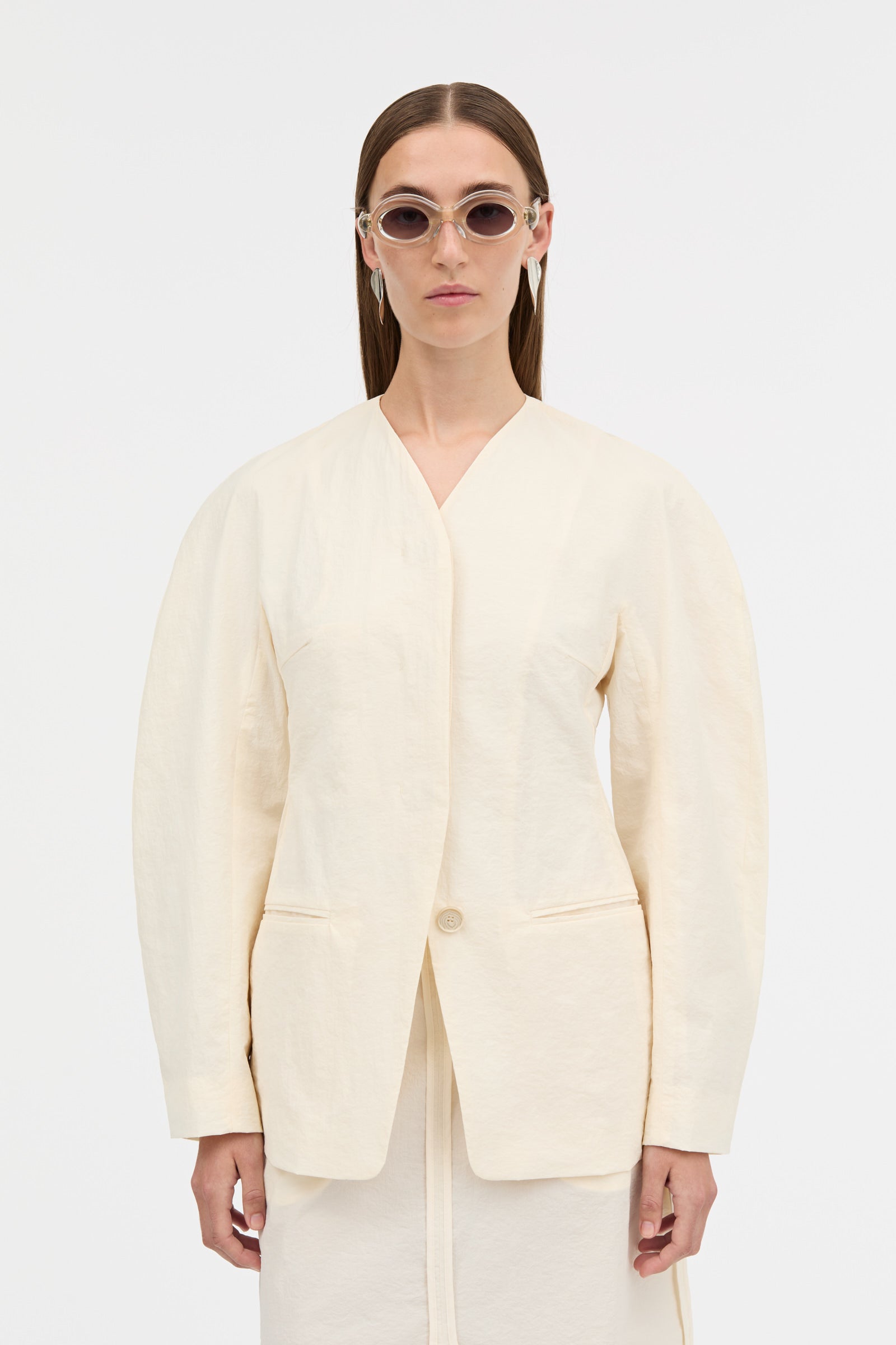 MKDT Studio JORY CRISP TECH Jackets ECRU