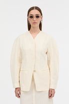MKDT Studio JORY CRISP TECH Jackets ECRU