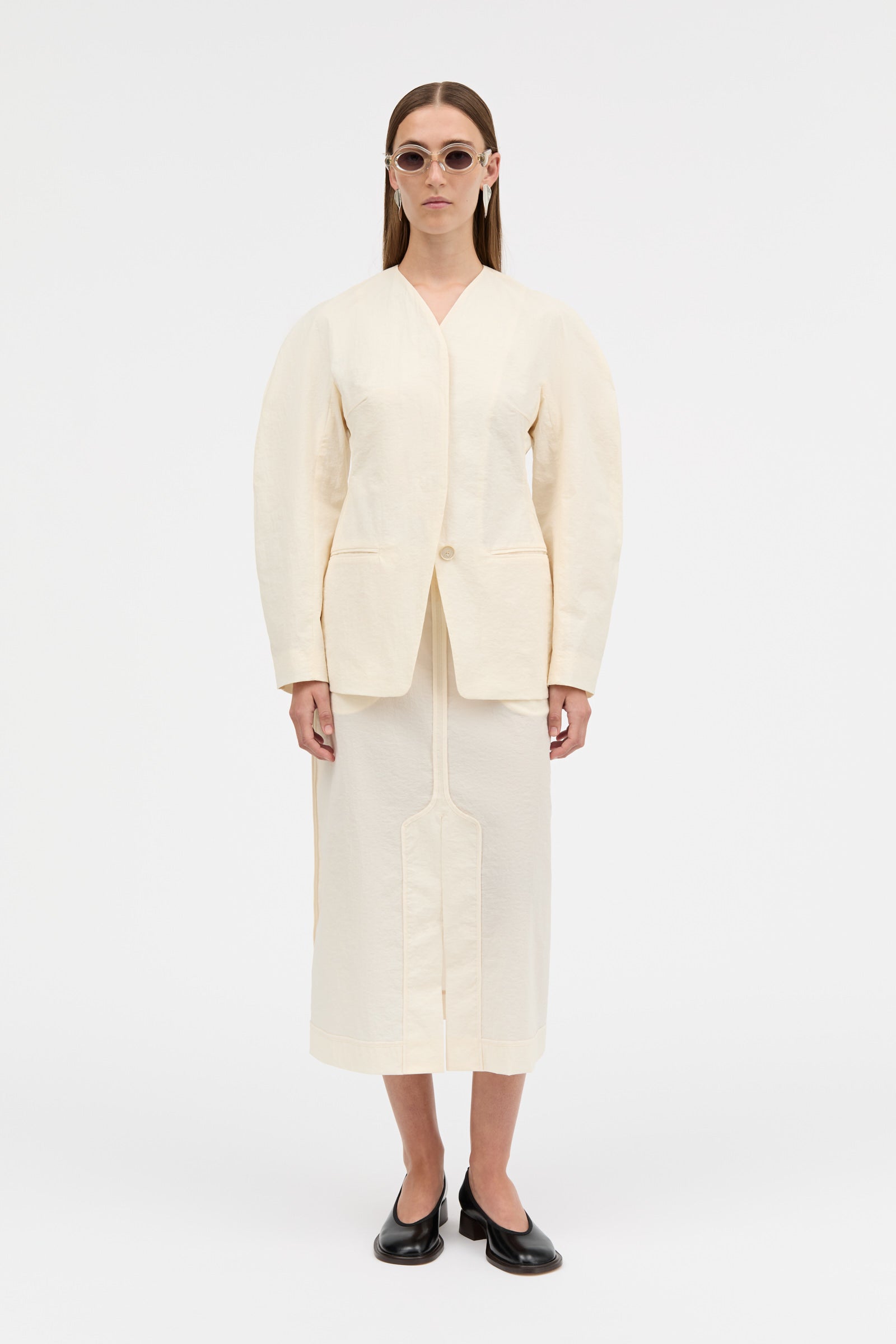 MKDT Studio JORY CRISP TECH Jackets ECRU