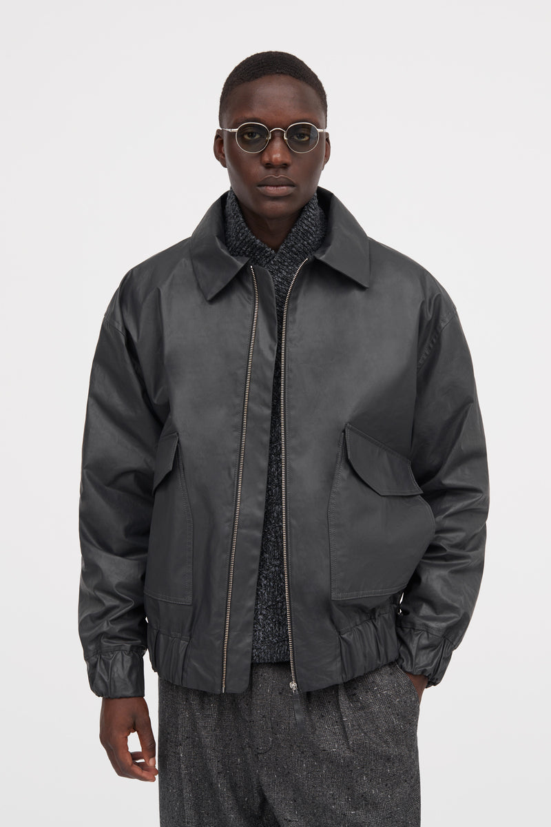 MKDT Studio Jake Coated Cotton Jackets COAL